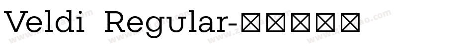 Veldi  Regular字体转换